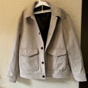 Express Tan Water Resistant Wool-Blend Trucker Jacket